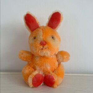 Orange Plush Bunny Stuffed Animal - Soft Plush Toy